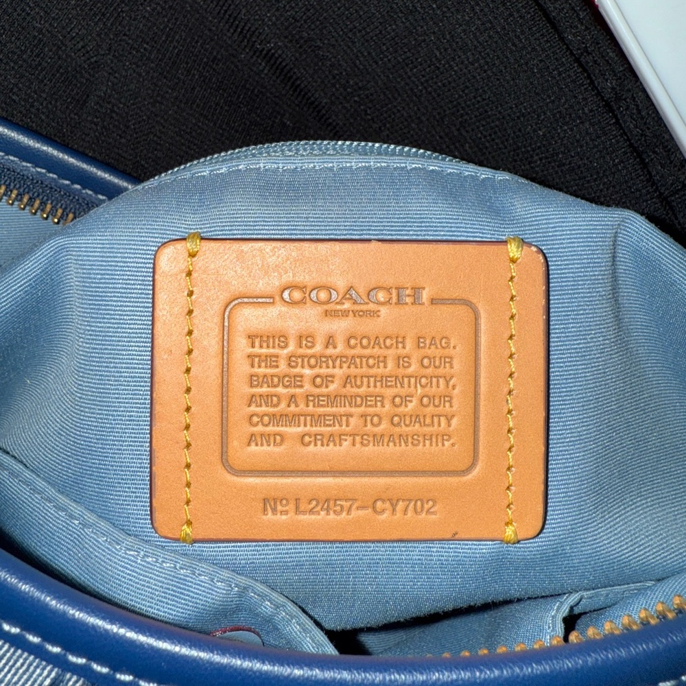Coach Small Laurel Denim Satchel - Picture 6 of 6